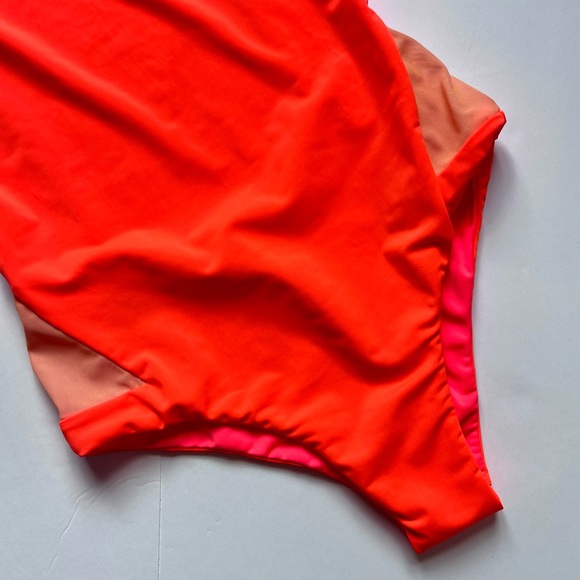 NWT Free People FELLA Mad Max Low Back Orange Sherbert One-Piece MSRP$180 - Picture 3 of 16